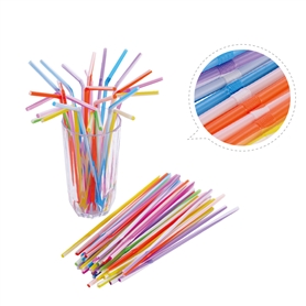 Two color bendable straw 5x230mm