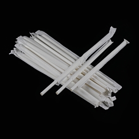 Food grade pure wood pulp white kraft paper straw white 6-197mm single piece paper bag