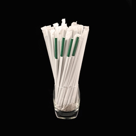 018 food grade pure wood pulp white kraft paper 6-235mm dark green straw