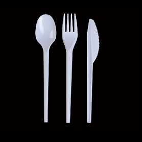 Medium weight PS cutlery(fork 2.3g knife 2.3g teaspoon 2.5g