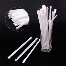 Paper wrapped curved straw 6x197
