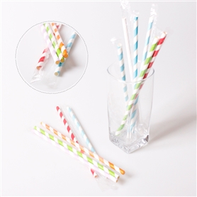Film coated paper straw